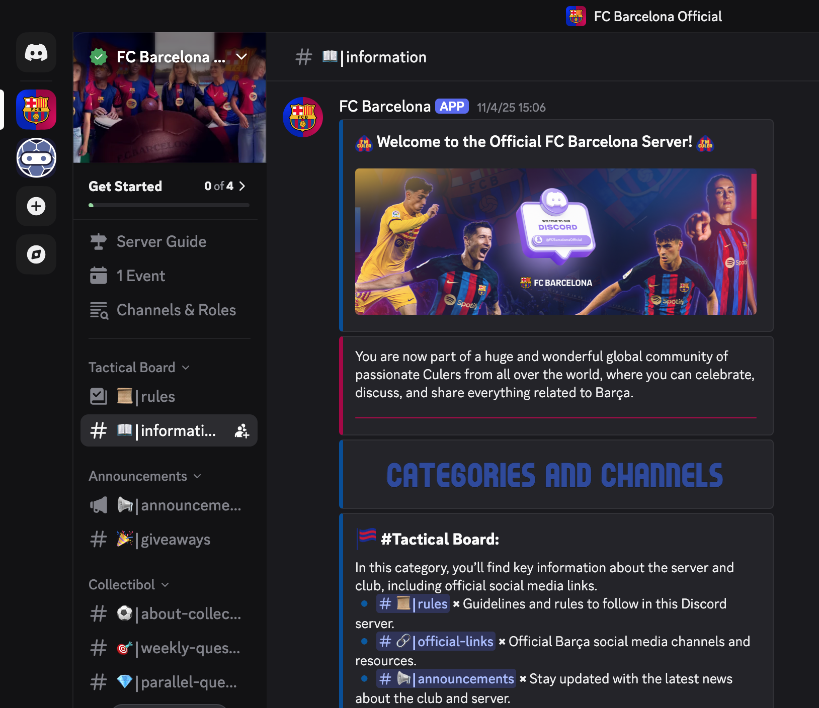 FutBot in Barcelona's Discord Server