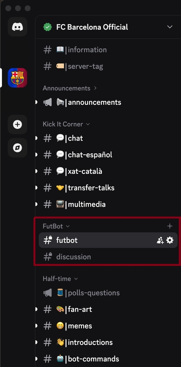 Select a match channel